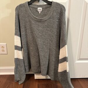 Gray and White Women's Sweater